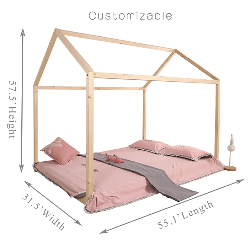 Handmade Montessori Floor Bed Frame Natural Wooden House Fit Handmade Montessori Floor Bed Frame Natural Wooden House Fit Toddlers Baby Crib Mattress Kids Boys S Room Decorations In Cribs From Mother