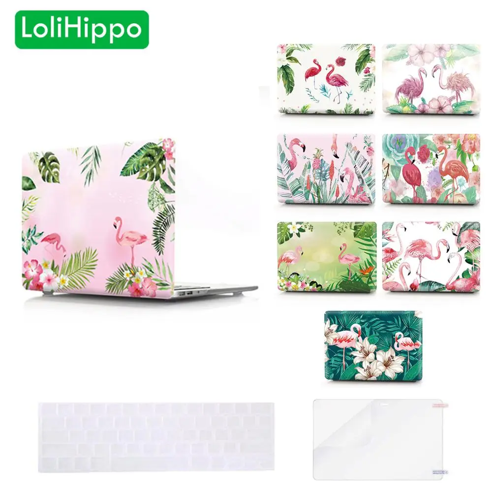 LoliHippo Animal Flamingo Pattern Laptop Protective Case for Macbook Air Pro 11 13 15 Notebook Replace Cover A1465 A1534 | Компьютеры и