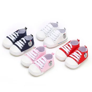 

New Cute Toddler Baby Girl Shoes Newborn Infant Anti-slip Soft Sole Children Casual Canvas Shoes Prewalker
