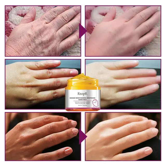 50g Mango Moisturizing Hand Wax Whitening Skin Hand Mask Repair Exfoliating Calluses Film Anti Aging Hand