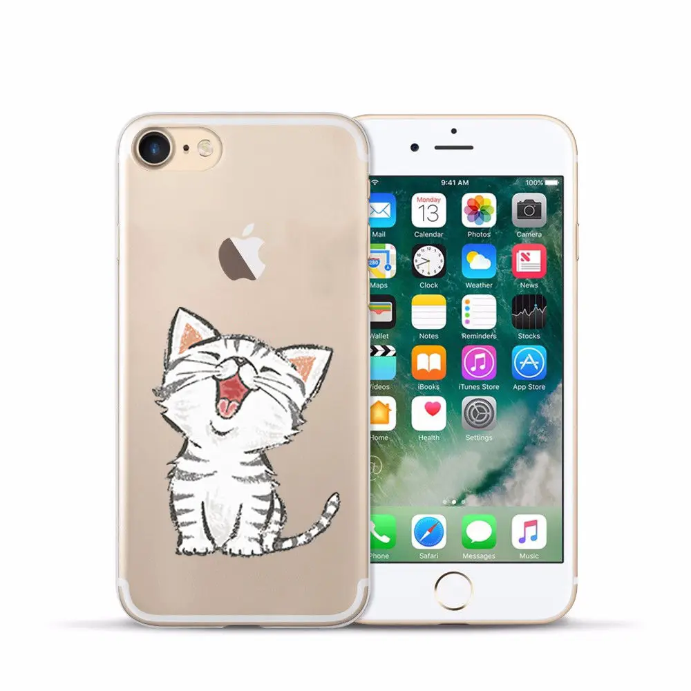 Arvin Plain Case FOR Iphone 7 5 5S 6sPlus X XS Max XR Painting Silicon Cover FOR Iphone 6s Soft Clear Protective TPU Back Cover (4)