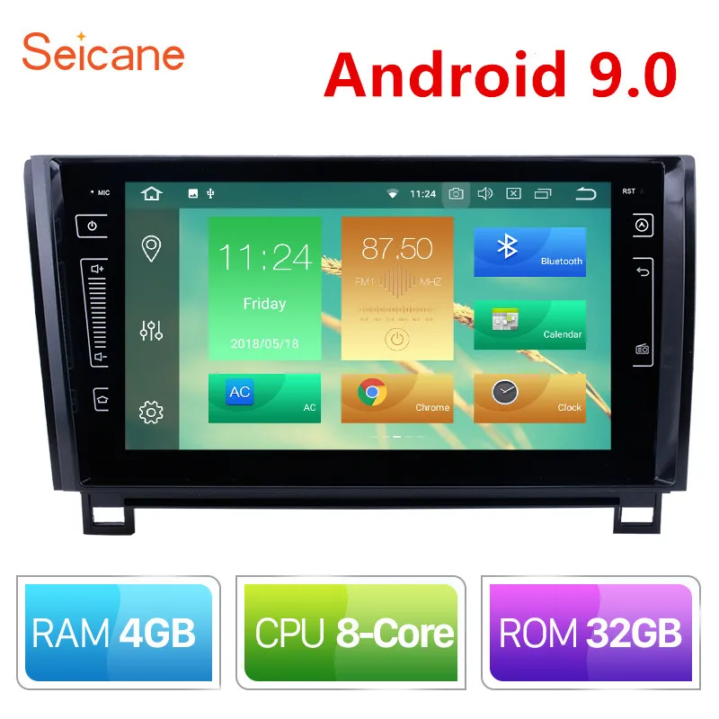 

Seicane 9 Inch 8-core Android 9.0 Car Stereo Radio Head Unit GPS Navigation For 2006 2007-2015 Toyota Sequoia Tundra With 4G+32G