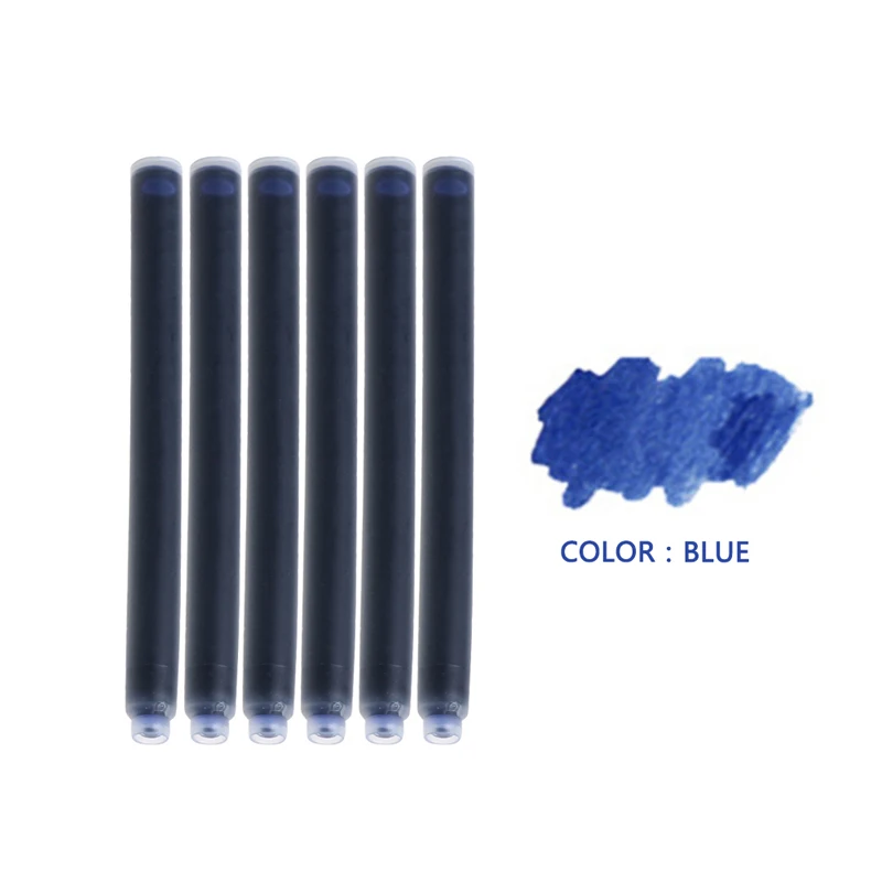 

6Pcs JinHao Ink Cartridges Long Fountain Pen Refill in Black/Blue Writing Tool dropshipping
