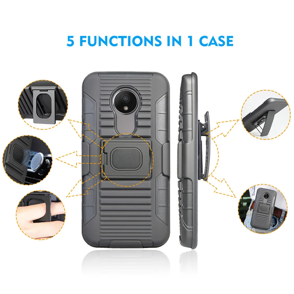 Чехол для Motorola Moto G7 Power / Supra XT1955 сверхпрочный Магнитный армированный чехол с