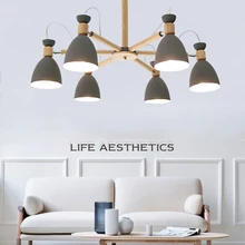 Скандинавские современные минималистичные люстры из цельного дерева E27 220V кухня гостиная спальня квартира спальня ресторан люстра лампа