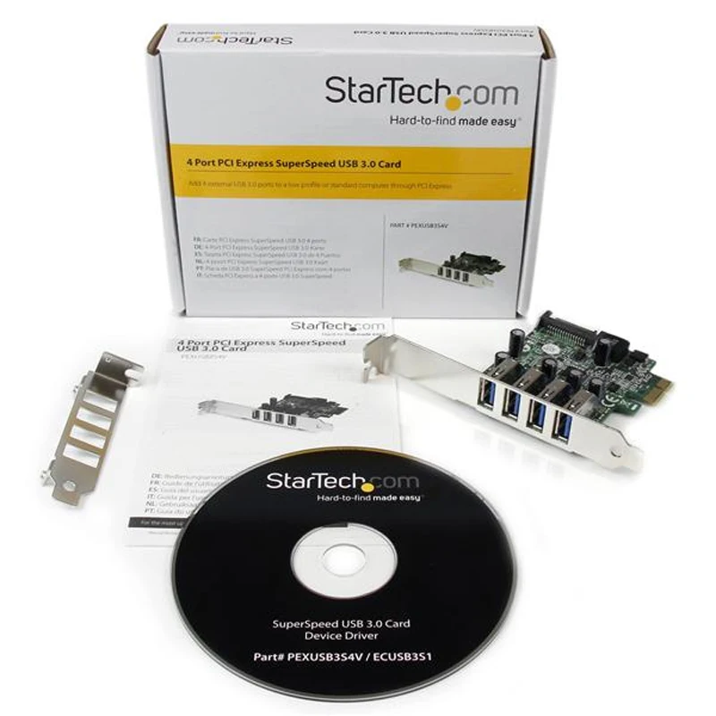 StarTech.com Tarjeta Adaptador PCI Express PCI-E cable USB 3,0 con UASP de 4 Puertos-Alimentacion SATA Drive PCIe... NEC uPD72020 StarTech.com Tarjeta Adaptador PCI Express PCI-E cable USB 3,0 con UASP de 4 Puertos-Alimentacion SATA Drive PCIe... NEC uPD72020