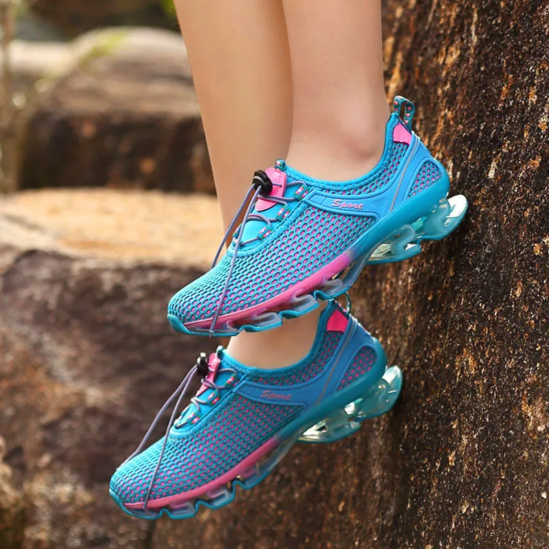 JINBEILEE Female Blade Sneakers Mesh Breathable Outdoor Leisure Shock Absorption Fashion  women walking shoes