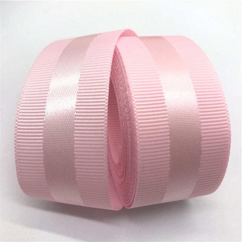 Satin Ribbons Ribbon Decoration Ribbon Supplies Satin Ribbon Grosgrain Ribbon Christmas Ribbon Stitch Ribbons 5yards/lot 1'' (25mm) Grosgrain Edge Satin Ribbon Hair Bow Party Christmas Wedding Decoration