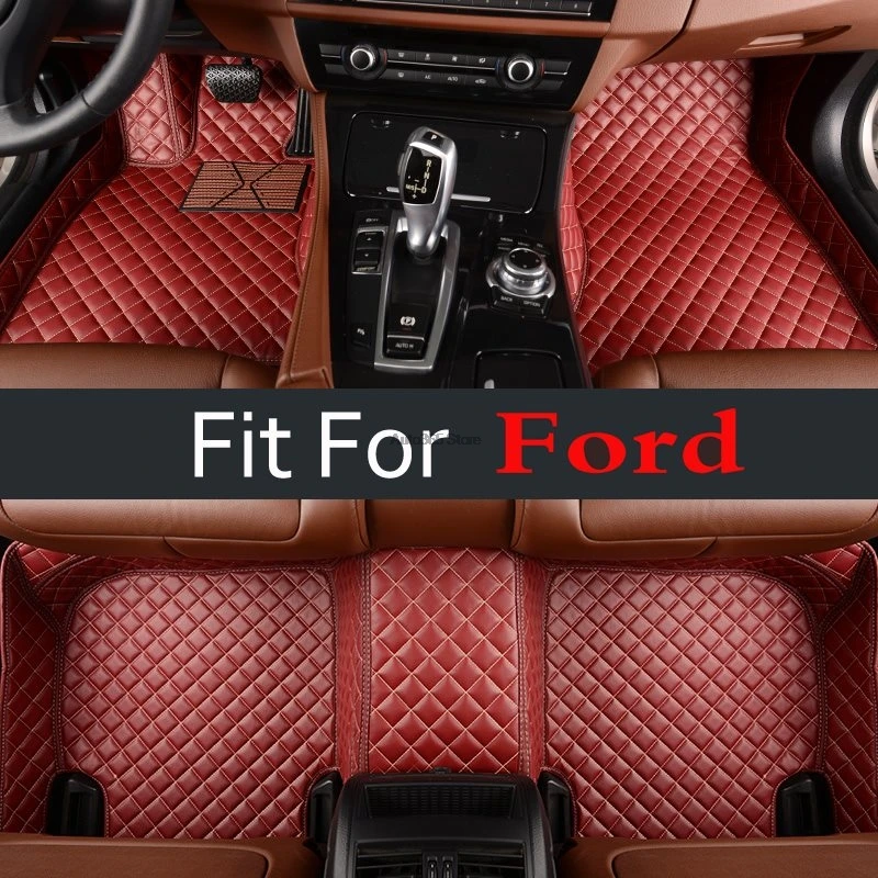 

Custom Carpet Red Car Floor Mat For Ford S Max Fusion Mondeo Focus Edge Kuga Escape Explorer 3d Car-Styling Carpet