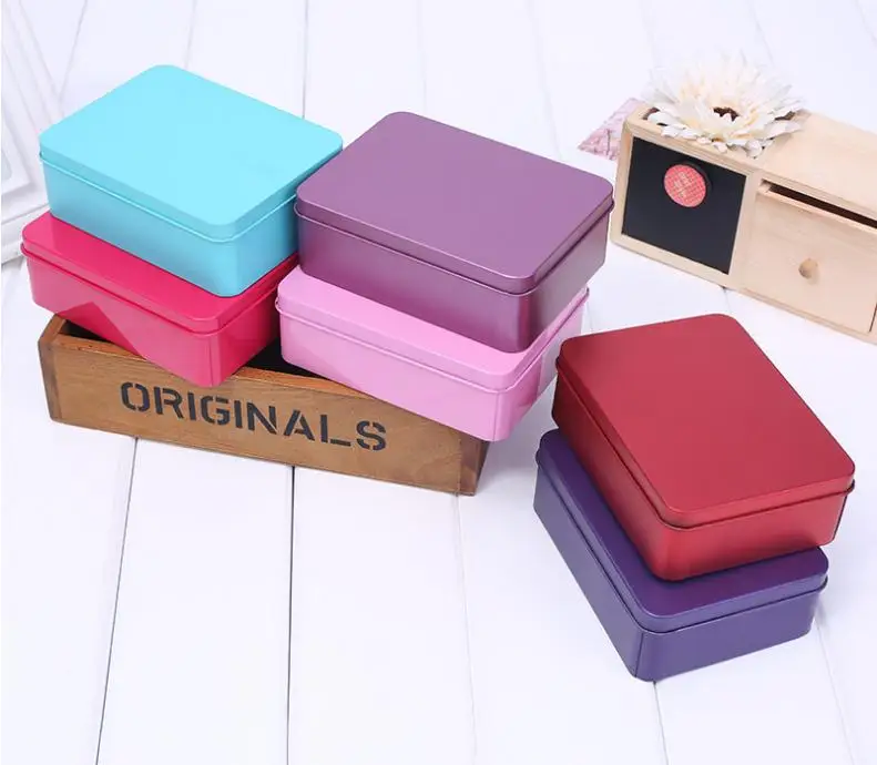

new Tin Box Survival Kit Tin Higen Lid Small Empty Silver Flip Metal Storage Box Case Organizer For Money Coin Candy Keys SN1334