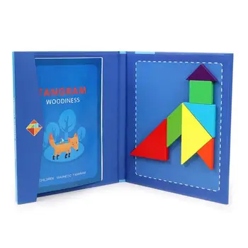 

Classic Game Board Montessori Toy Colorful Jigsaw Puzzle Stimulate the Imagination Developing Intelligence Wooden Tangram