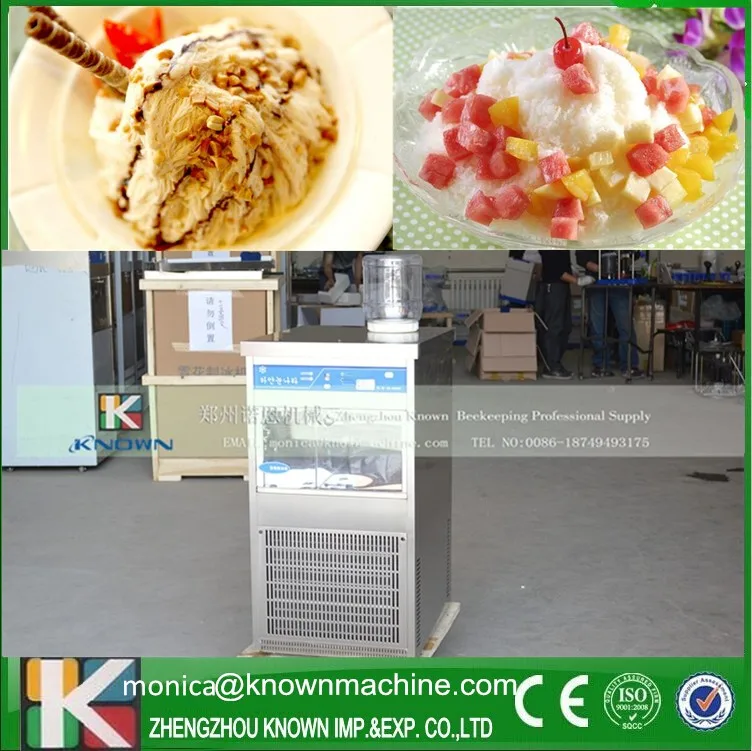 100kg day milk snow ice maker shaved ice machine withour refrigerant