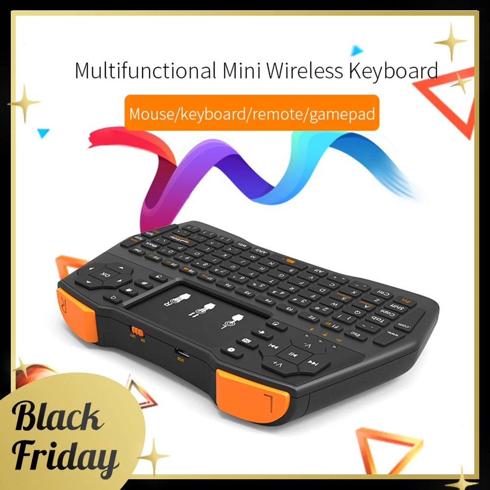 SIKAI портативная мини беспроводная клавиатура 2,4G тачпад Fly mouse мультимедийная портативная воздушная мышь Пульт дистанционного управления для ТВ проектора