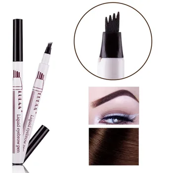 

Hot Sale 3 Colors Eyebrow Tattoo Pen Waterproof Natural Long Lasting Four Heads Eyebrow Pencil Eye Makeup Tools