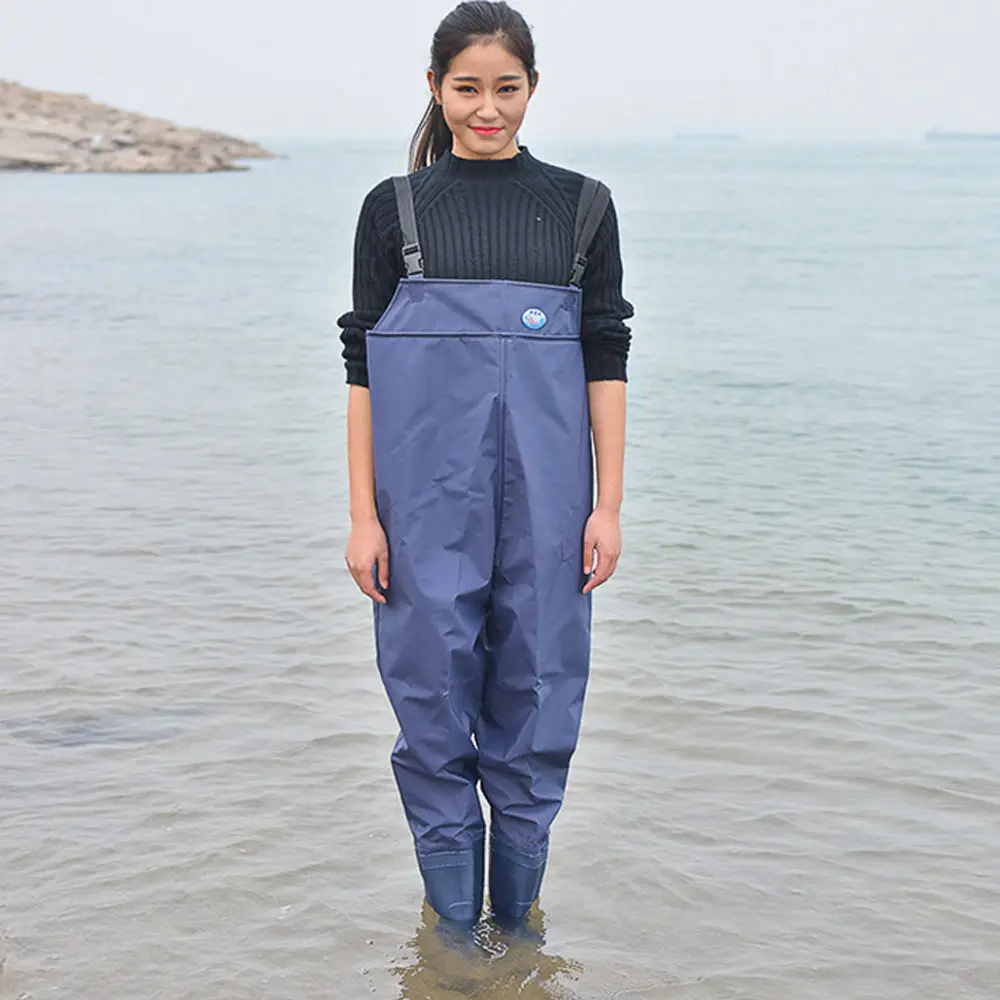 

2016 Unisex Outdoor fishing waders chest wader with stocking foot waterproof wading pants