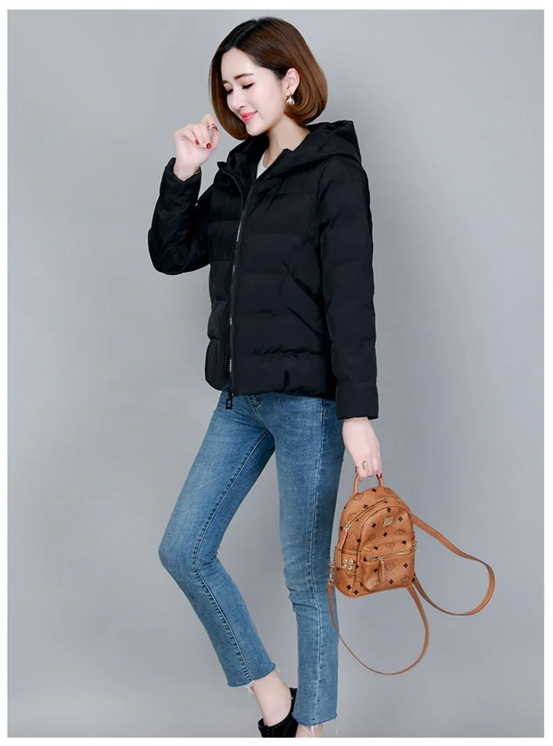 Новинка, женская зимняя куртка-пуховик, ультралегкое пальто, модная повседневная Свободная верхняя одежда, короткая женская парка с подкладкой, плюс размер, M-5xl