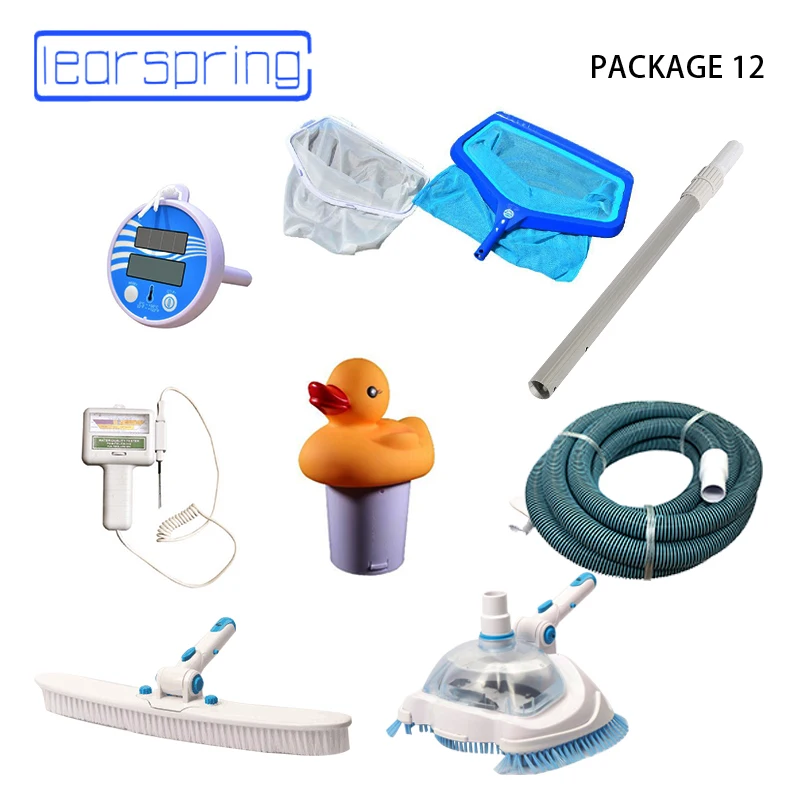 

Swimming Pool cleaning and suction tool Pool Accessories with Vacuum Head brush skimmer hose thermometer Automatic Dispenser