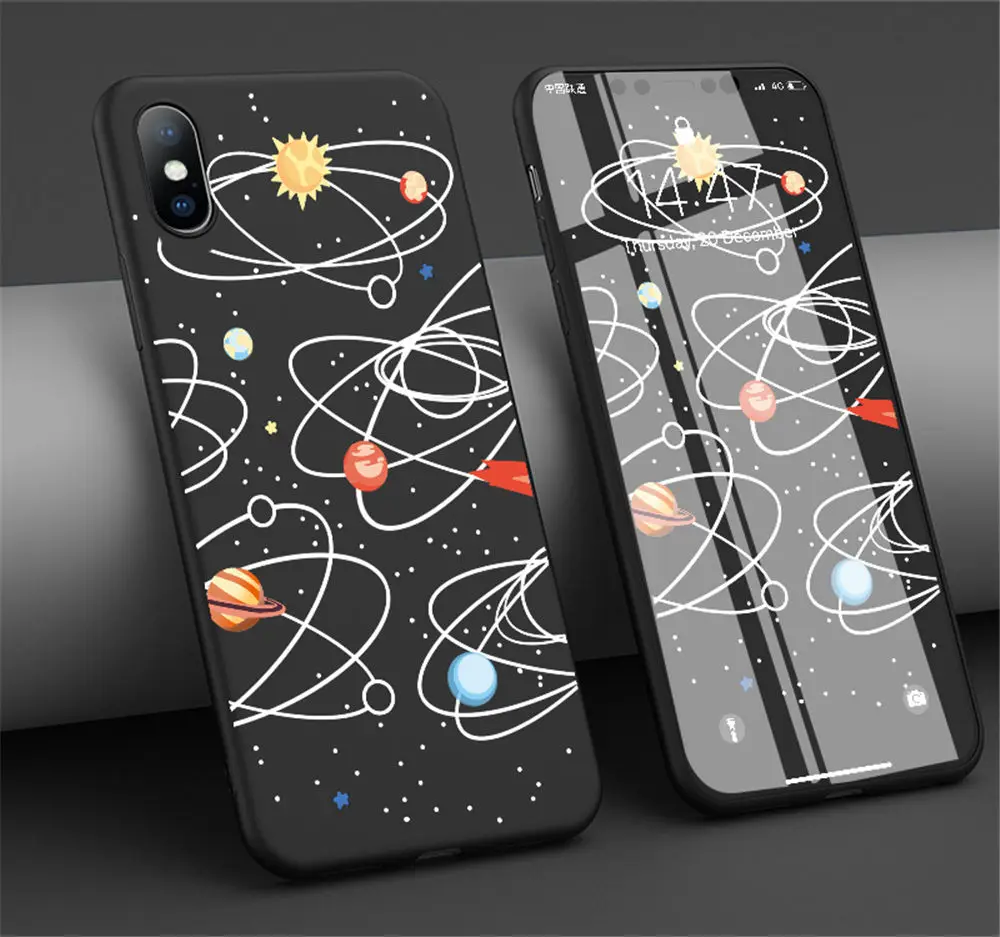 Ottwn силиконовый чехол для телефона для iphone X XS XR Xs Max 8 7 6 6s 5S SE Love Heart Space Stars Мягкий ТПУ чехол s для iphone 7 задняя крышка