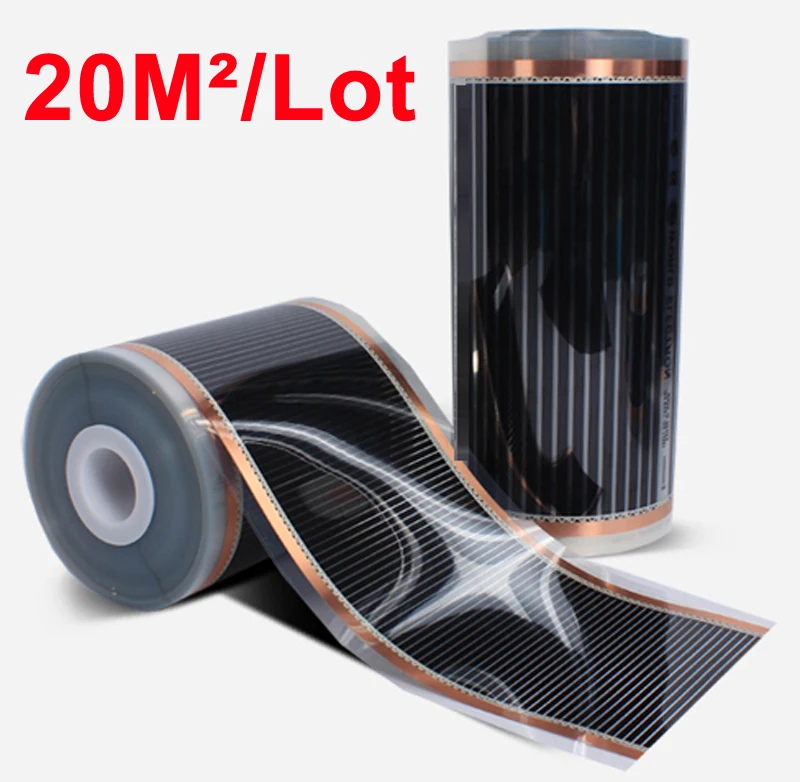 Hot 20m2 Electric Underfloor Heating Films Width 0.5M * 40M 220V/230VAC