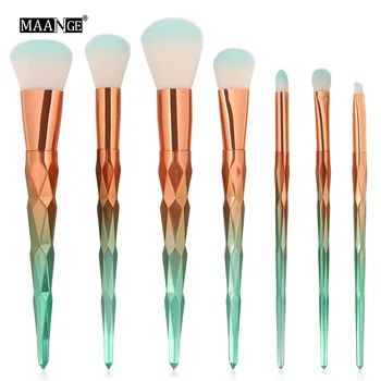 

2017 7PCS Make Up Foundation Green Eyebrow Eyeliner Blush Cosmetic Concealer Brushes 4.9
