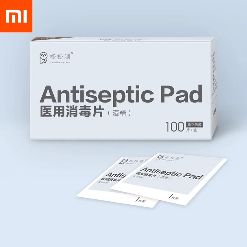 100 шт Xiao mi jia mi ao mi aoce антисептические подушечки для медицинской дезинфекции стерилизация 75% спирта для mi Smart Home товары для семьи