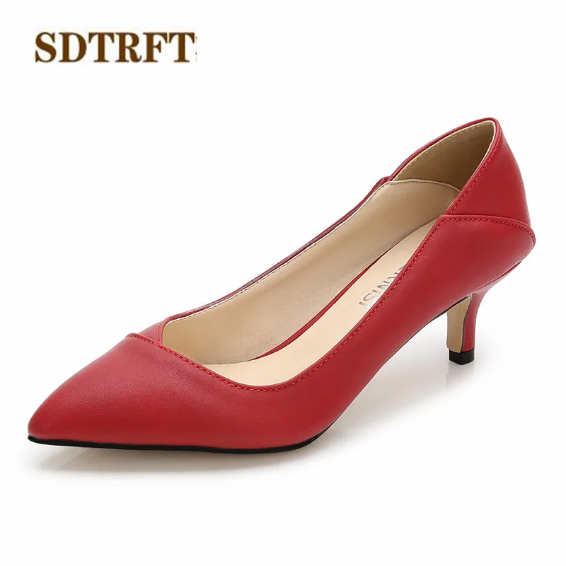 SDTRFT/весенне-осенние повседневные свадебные туфли на шпильках 5 см женские офисные туфли-лодочки с острым носком, большие размеры: 36-44, 45