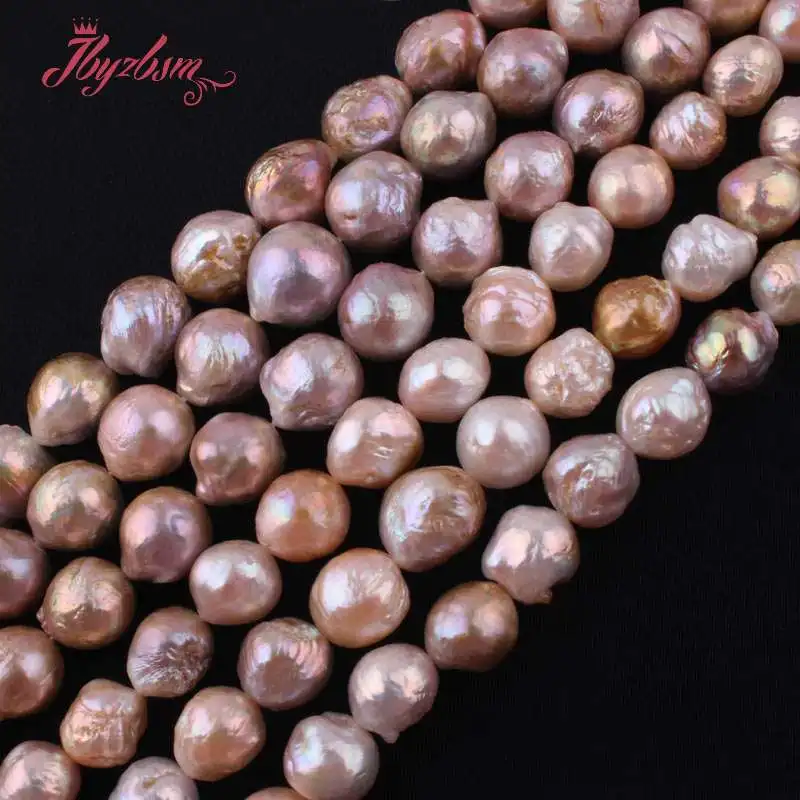 Goede 9 10 13 16mm Keshi Edsion Natuurlijke Zoetwater Parel Nearround Stenen Kralen Losse Voor Sieraden Maken DIY Armband ketting 15\