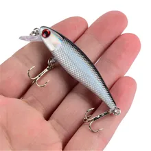 1 pçs 6.5cm 4.5g isca de pesca qualidade minnow isca 3d olhos plástico duro isca artificial gabarito wobblers crankbait isca de pesca(China)