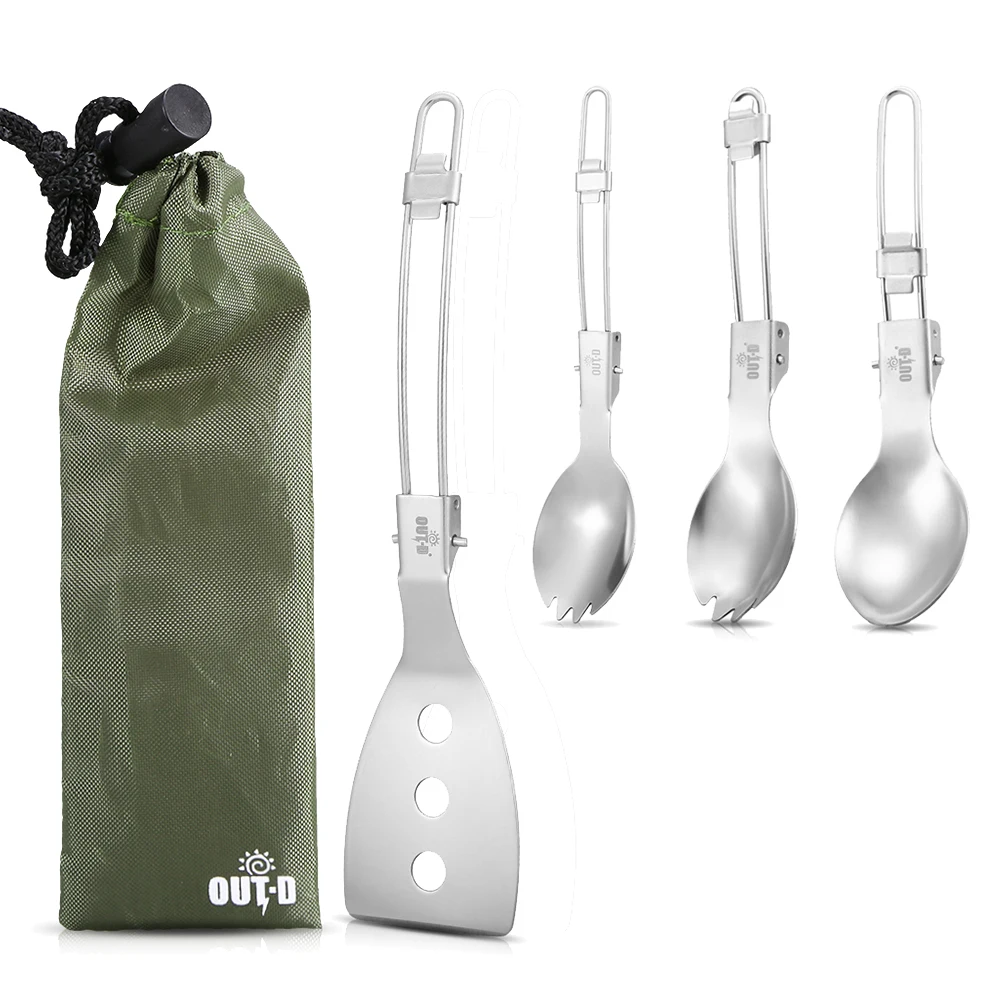Складная ложка Spork нож для резки уличная посуда походная столовая Beaf резак мяса