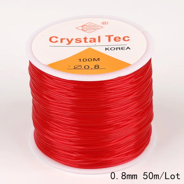 Dia 0.5/0.6/0.8/1.0mm Transparent Crystal Elastic Wire/Cord/String/Thread Korea Round Elastic Line Beading Cord for DIY Jewelry - Цвет: as picture