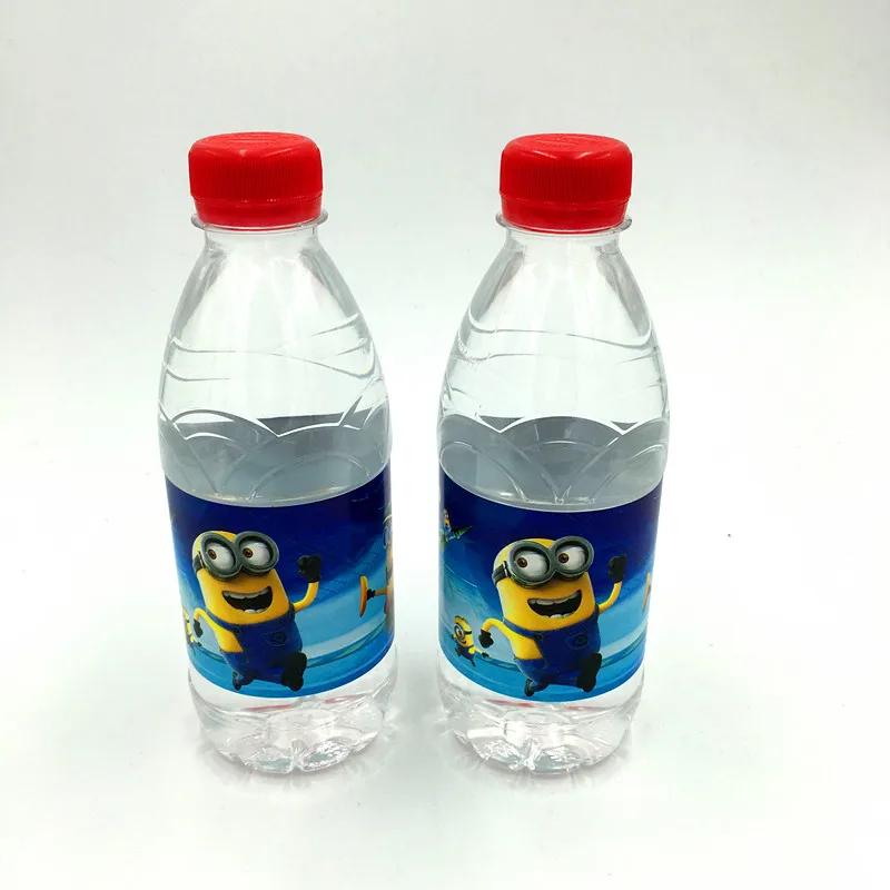 

6PCS/LOT MINIONS WATER BOTTLE LABEL KIDS BIRTHDAY PARTY DECORATION MINIONS BOTTLE LABEL HAPPY BIRTHDAY PARTY SUPPLIES