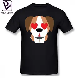 Боксер собака футболка боксер собака эмодзи Футболка короткий рукав модная футболка негабаритных 100 Хлопок Графический Awesome Мужская
