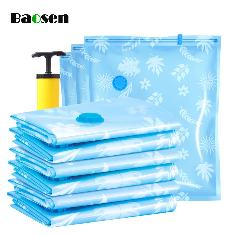 

Baosen 10Pcs Vacuum Bag For Clothes Storage Bag Vacuum Package Space Saving Storage Bag Closet Organizer Travel Storage Bag