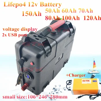 

Ultra large capacity 12.8v 12V 50Ah 60Ah 70Ah 80Ah 100AH Lifepo4 cells Battery for 250w 500w solar power ups + 14.6v charger
