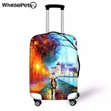 FORUDESIGNS Landscape Painting Elastic Stretch Dustproof Luggage Protective Covers for 18-30 Inch Travel Case Cover with Zipper