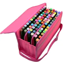 80 Holders Portable School Pencil Bag Oxford Large Capacity Pencilcase For Art Marker Sketch Drawing Pencil Case Art Supplies large capacity 120 holders 4 layer portable school pencils case canva colored pencil bag school astuccio for gifts art supplies