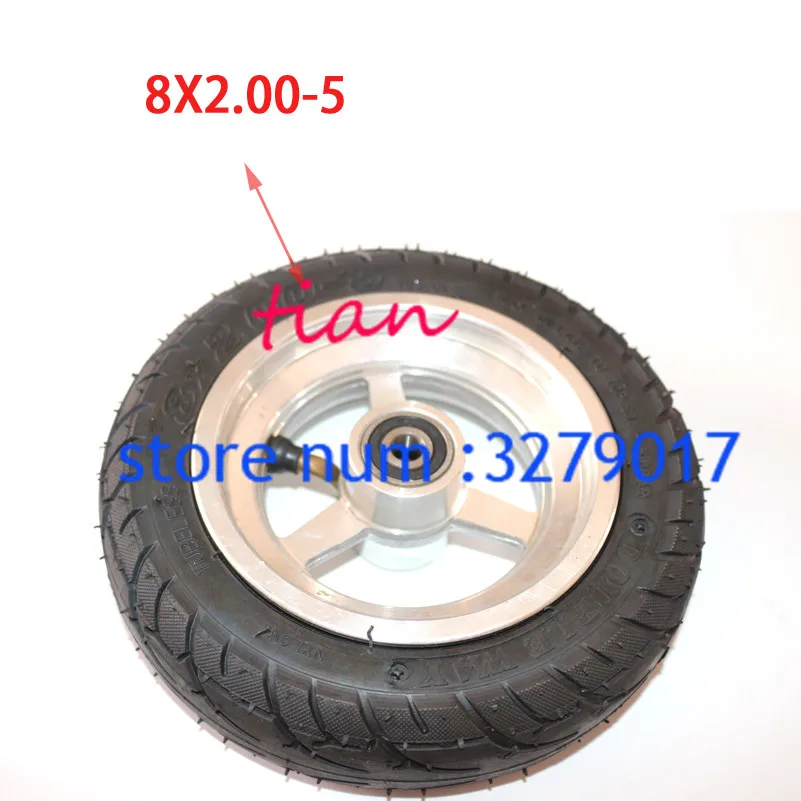8x2. 00-5 бескамерные шины колеса шины 8X2. 00-5 Ступица колеса карманный велосипед мини велосипед электрический инвалидная коляска колеса мотор