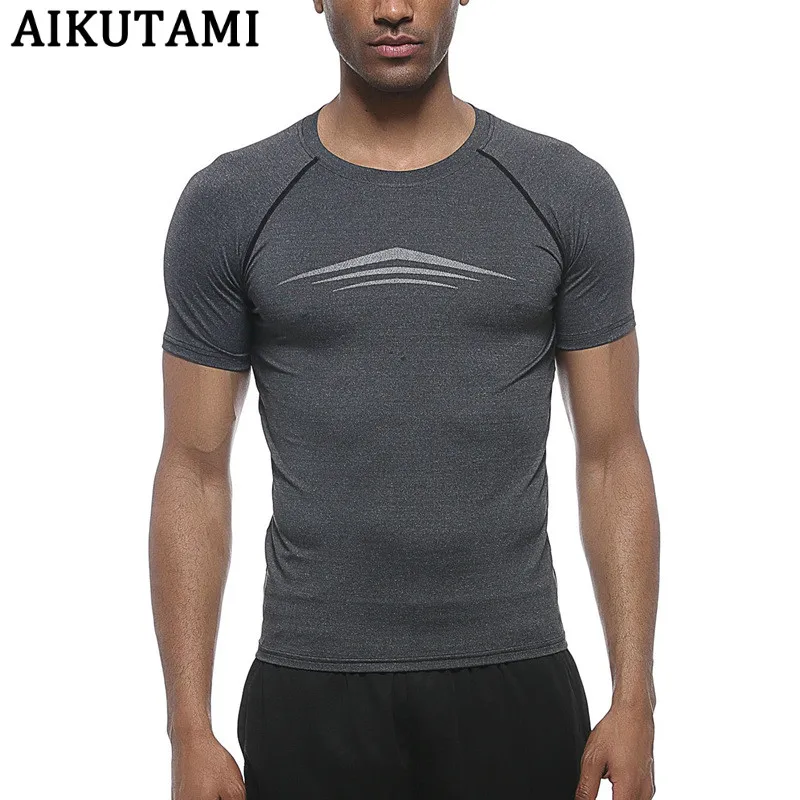 

Men's Running T-shirt Quick Dry Breathable Tops Tees Short Sleeve Fitness Sports Fit Men Gym T Shirt Training Sportswear Summer