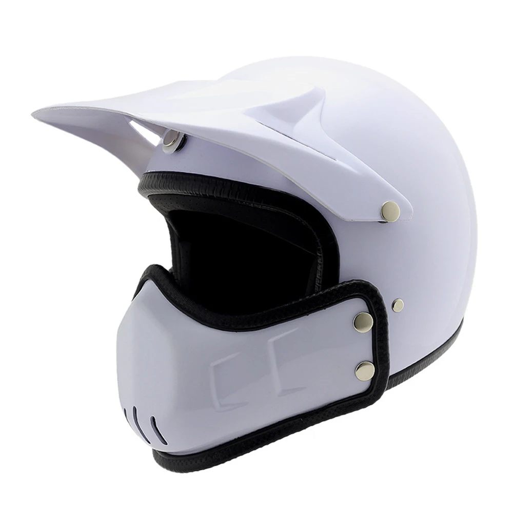 

BYE Vintage Motorcycle Helmet Men Full Face Helmet Moto Riding Chopper Cruiser Scooter Biker Motocross Helmet Motorbike