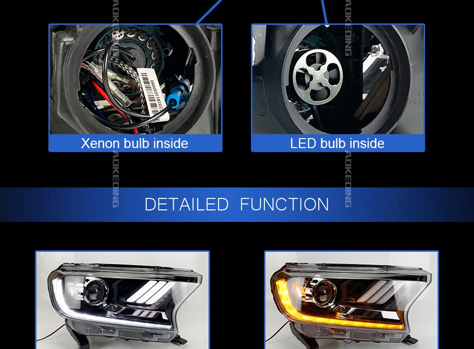 АКД стайлинга автомобилей для Ford фара дальнего света- Everest светодиодный налобный фонарь H7 D2H Hid вариант Ангел глаз биксеноновые фары аксессуары