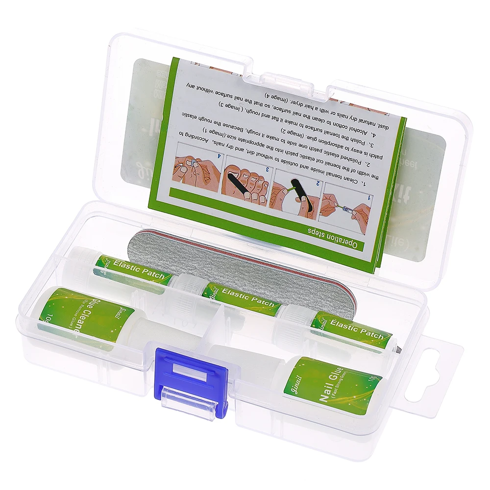 

Ingrown Toenail Correction Tool Set Ingrown Toe Nail Pedicure Elastic Patch Straightening Clip Brace with Glue Foot Care Kit New