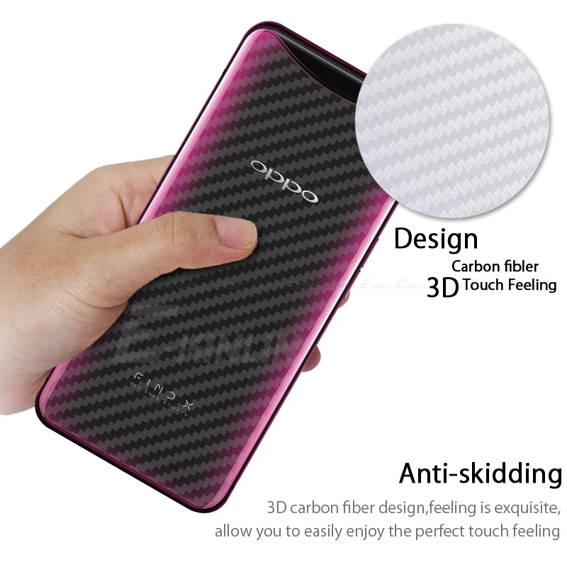 3D углеродное волокно задняя крышка экрана протектор для Oppo Find X A3 A3s A73 A79 A83 F11 F9 F7 F5 Youth Pro Lite наклейка пленка без стекла