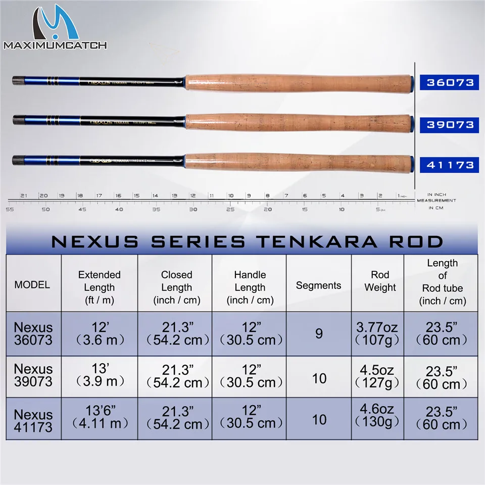 Maximumcatch 3.6 متر/3.9 متر/4.1 متر 7:3 عمل نيكزس Tenkara يطير الصيد قضيب مع Tenkara Line_Hooks_Box_Accessory_Tenkara Bag_Combo