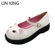 LIN KING Fashion Ankle Strap Women Pumps Sweet Cat Lolita Shoes Low Heel Platform Shoes Casual Round Toe Buckle Princess Shoes LIN KING Fashion Ankle Strap Women Pumps Sweet Cat Lolita Shoes Low Heel Platform Shoes Casual Round Toe Buckle Princess Shoes