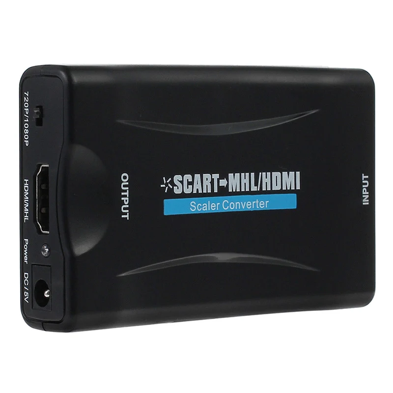 Trumsoon 1080P SCART to HDMI Converter and HDMI to SCART Converter Video Audio Signal Adapter for DVD TV Monitor PC