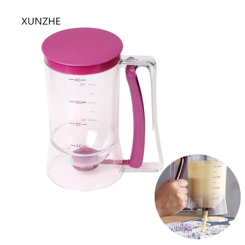 

XUNZHE New 900ml cupcake Pastry Dough Dispenser pancake Muffin pastry creamy separator measuring cup baking Tools