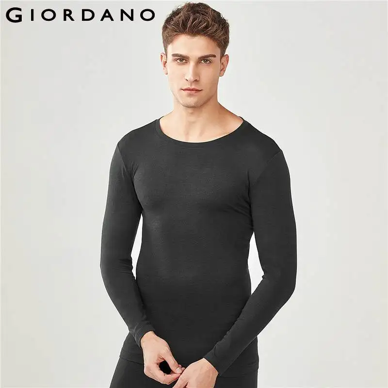 Jordano Мужская майка мужская g-грелка серия Crewneck стрейчевая с длинным рукавом Innershirt