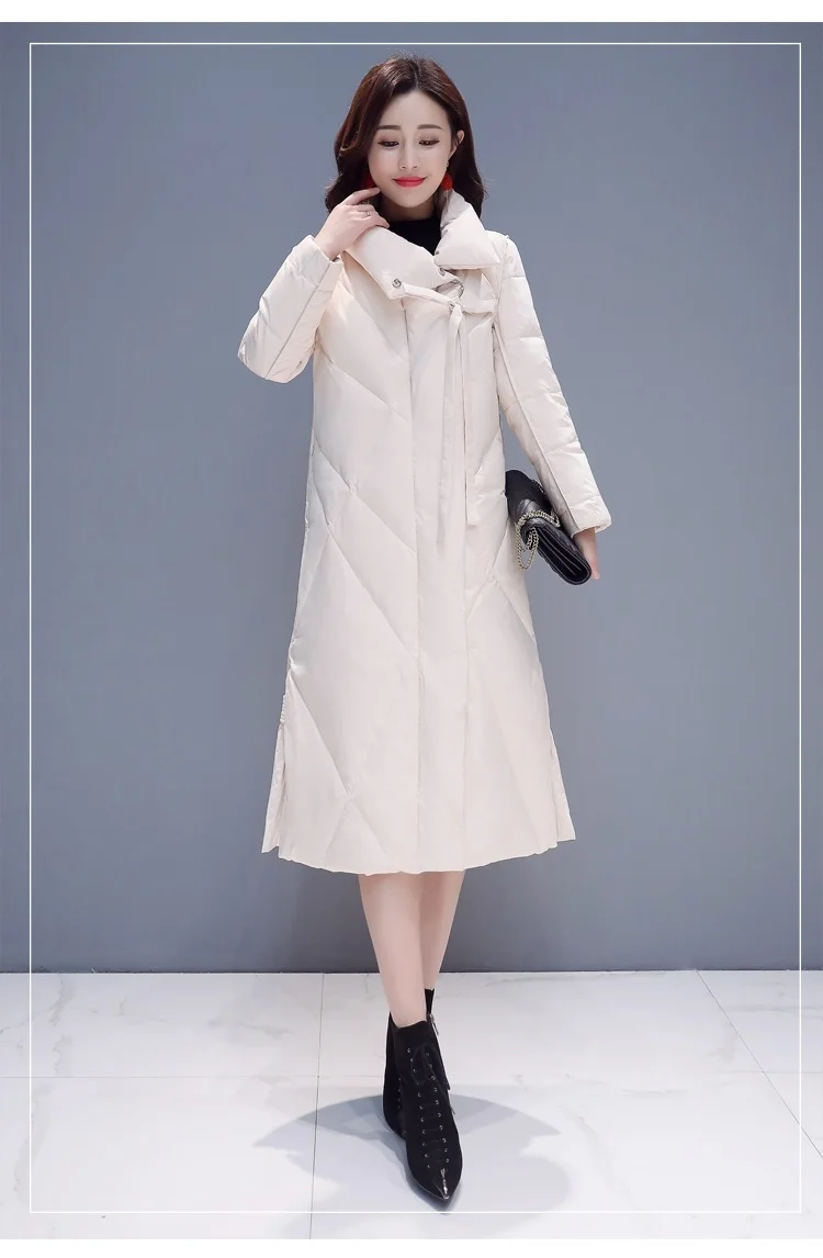 YAGENZ Куртка женская теплая парка высокое качество с длинным рукавом зимняя куртка женские пуховики длинное пальто стоячий воротник пальто 177