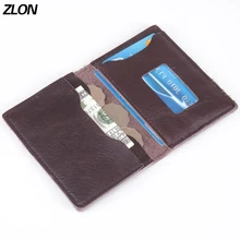 ZLON Топ унисекс из мягкой натуральной кожи 3 кредитницы карты мини кошелек для мужчин винтажный кожаный лицензионный тонкий кошелек для монет K113