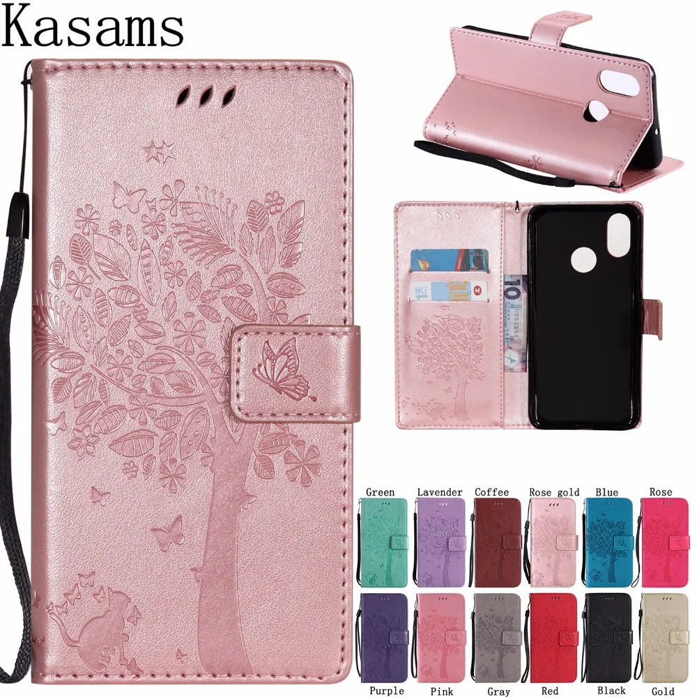 

3D Cat Tree For Xiaomi Mi 8 6 5 Flip Wallet Cover For Xiaomi 8 Wallet Magnetic Kickstand PU Leather Cell Phone Case mi5 mi6 mi8
